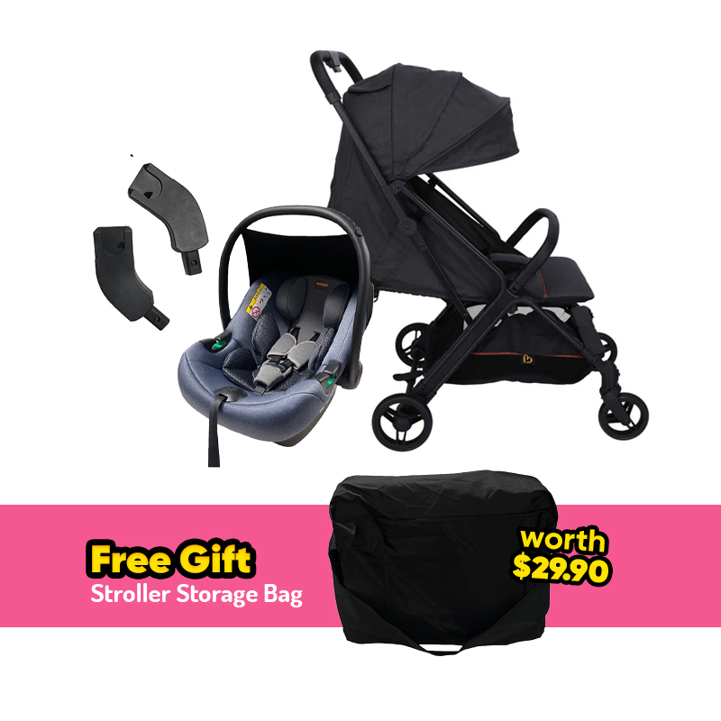 Bonbijou Leroy Travel System Stroller with Auto-Fold + Add On Option